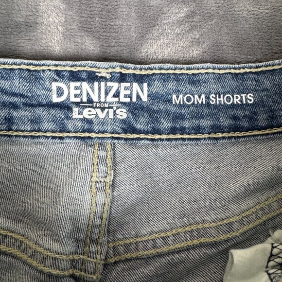 DENIZEN From Levi’s MOM SHORTS Size 15 W32 Distressed Denim Cuffed Juniors Women - Picture 2 of 10